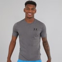 Under Armour Heren UA Sportstyle Left Chest Logo Sports Performance Tops Grijs
