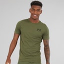 Under Armour Heren UA Sportstyle Left Chest Sports Performance Tops Kaki