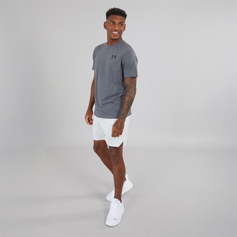 Under Armour T-shirt met korte mouwen voor Heren UA Sportstyle linker borst Castlerock/Zwart - Afbeelding 3