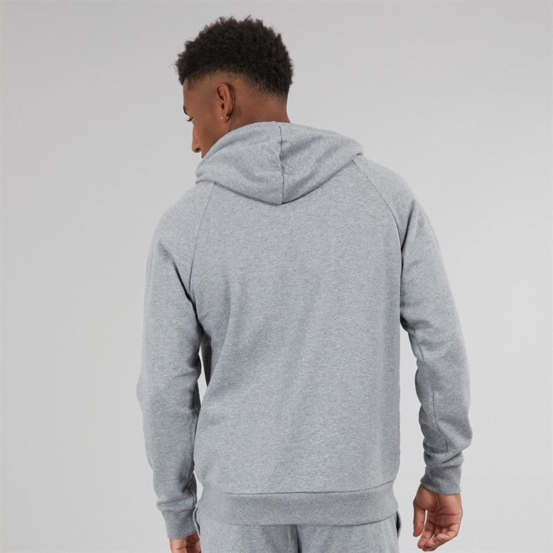 Under Armour Herensweatshirt UA Rival Fleece Logo Castlerock Licht Heather/Wit - Afbeelding 2