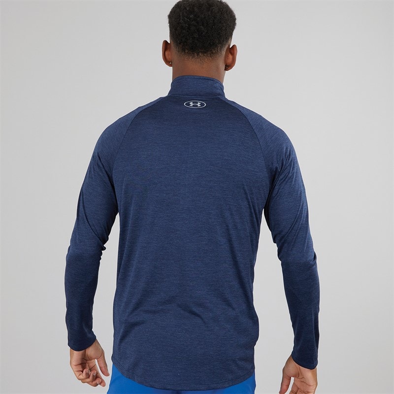 Under Armour Heren UA Tech 2.0 Sports Performance Tops Blauw - Afbeelding 2