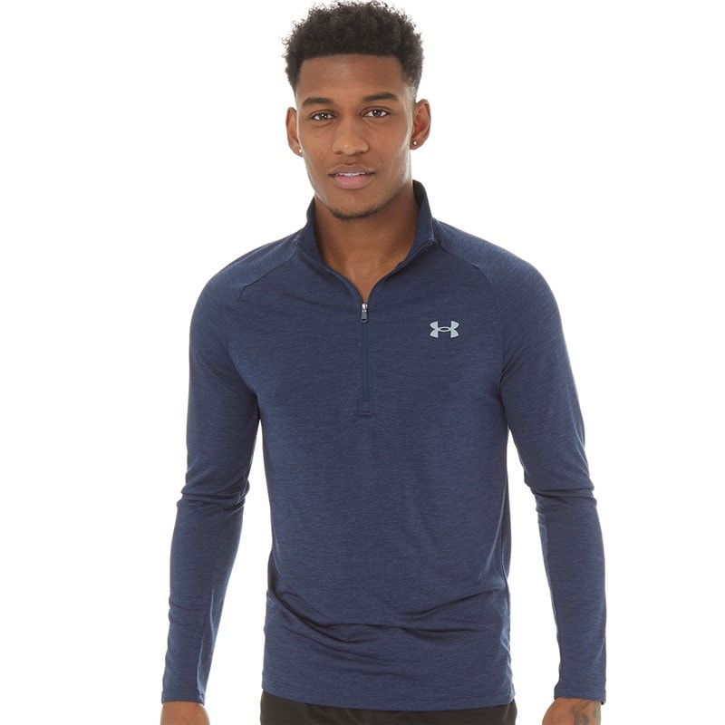 Under Armour Heren UA Tech 2.0 Sports Performance Tops Blauw - Afbeelding 3