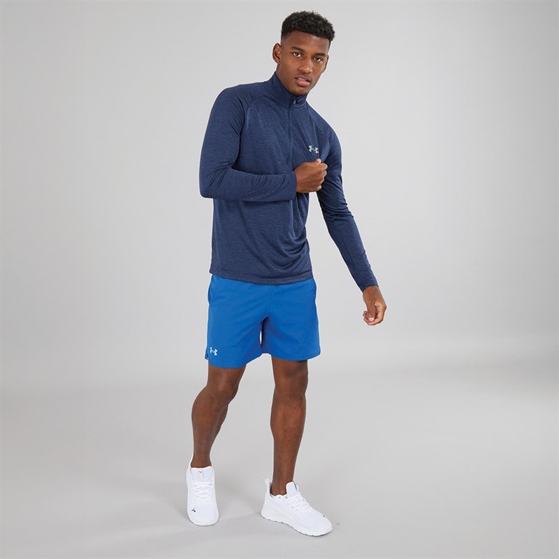 Under Armour Heren UA Tech 2.0 Sports Performance Tops Blauw - Afbeelding 4