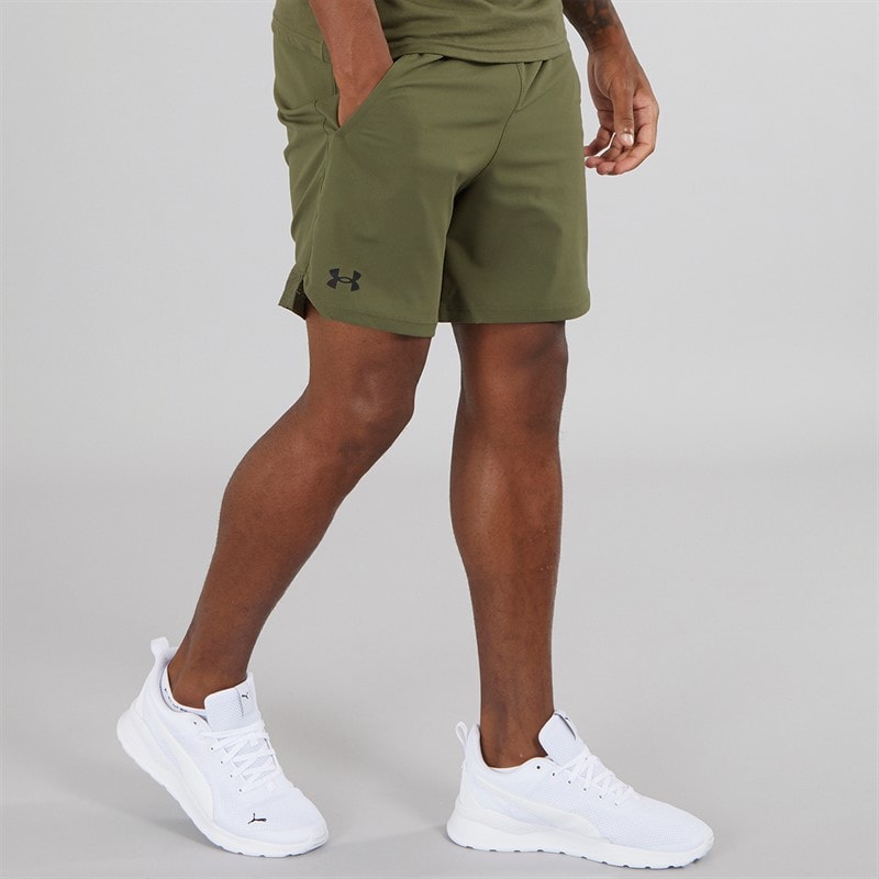 Under Armour Heren UA Vanish Woven 6 Inch Shorts Marine OD Green / Black - Afbeelding 1
