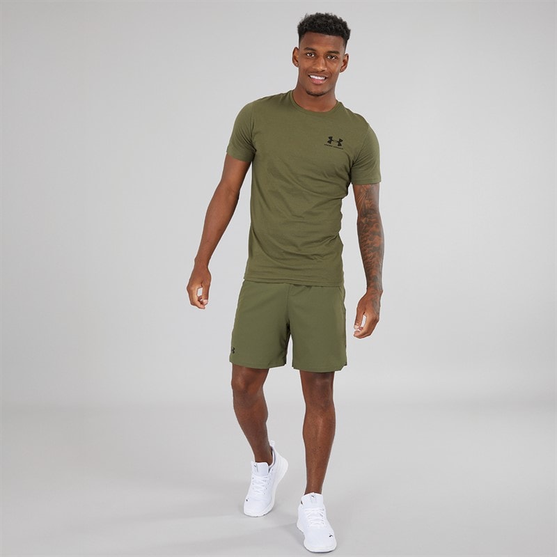 Under Armour Heren UA Vanish Woven 6 Inch Shorts Marine OD Green / Black - Afbeelding 4