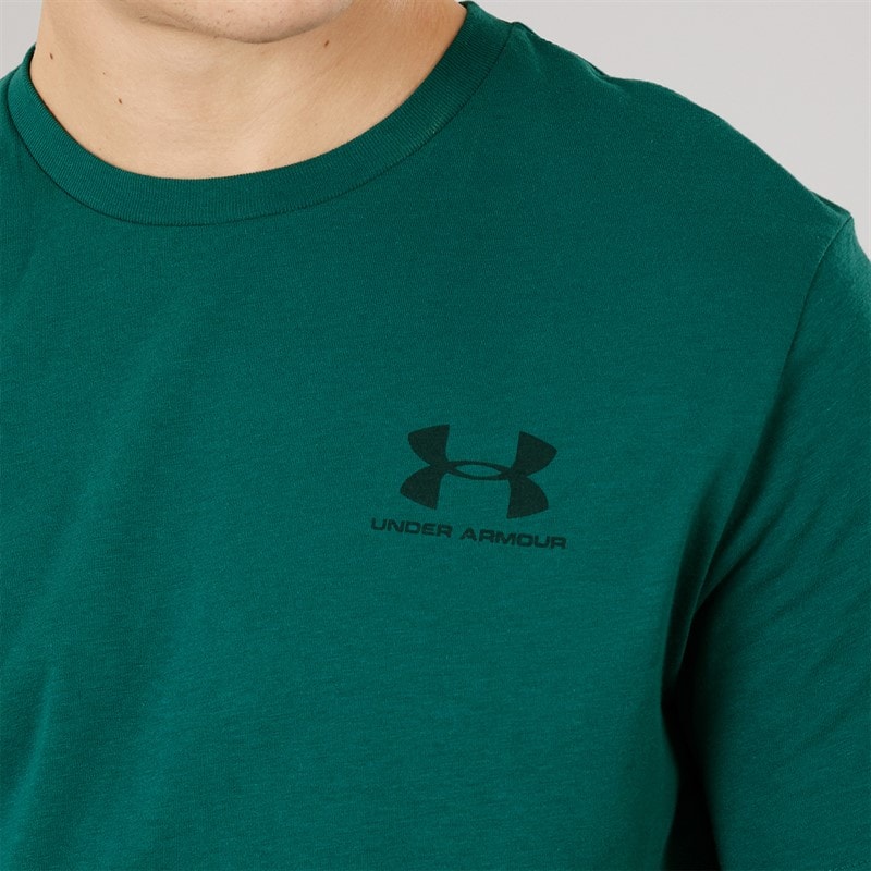 Under Armour Heren UA Sportstyle Left Chest Korte Mouw T-shirt Rack Green/Arden Green - Afbeelding 3