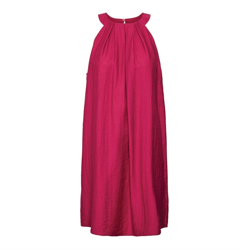 Vero Moda Dames Evalina halternek mini jurk Sangria
