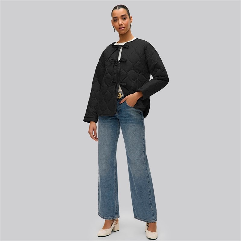 Vero Moda Sabine kurtka pikowana dla niej kolor czarny – zdjęcie  4