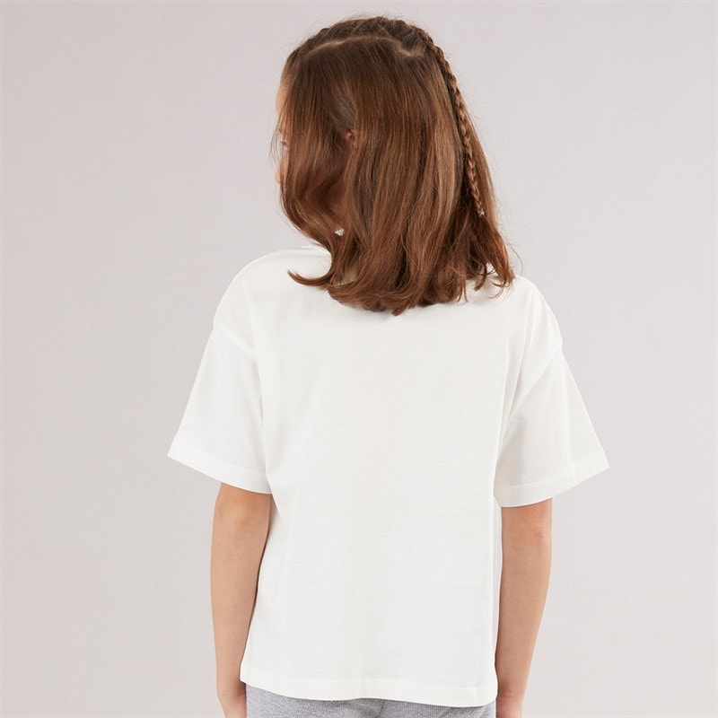 Vero Moda Meisjes Katrine Cropped T Shirt Snow wit Chillin C-12 Snow wit Chillin - Afbeelding 2