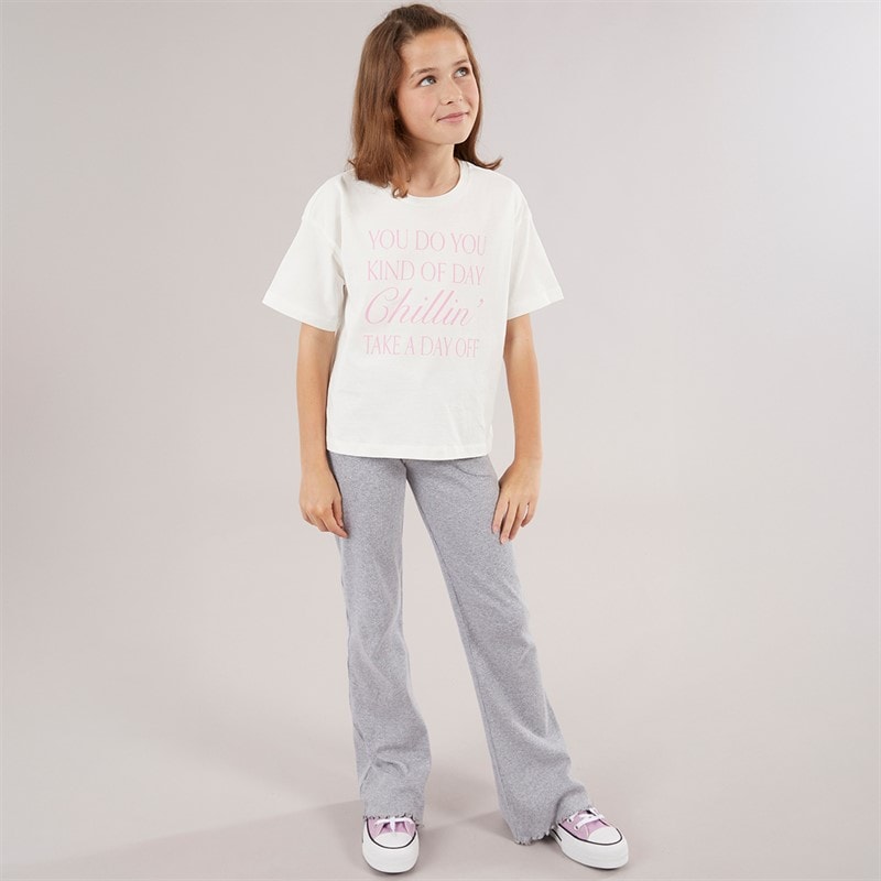 Vero Moda Meisjes Katrine Cropped T Shirt Snow wit Chillin C-12 Snow wit Chillin - Afbeelding 3