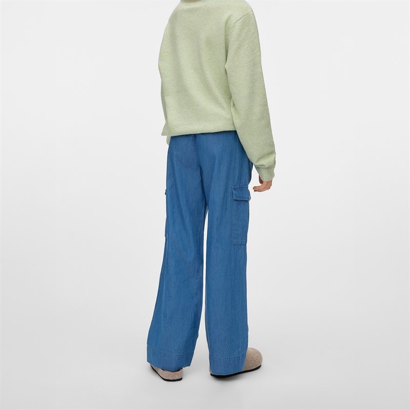Vero Moda Meisjes Demi Cargo Broek Medium Blue Denim - Afbeelding 2