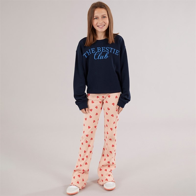 Vero Moda Meisjes Linsey Sweatshirt Navy Blazer The Bestie Club - Afbeelding 3