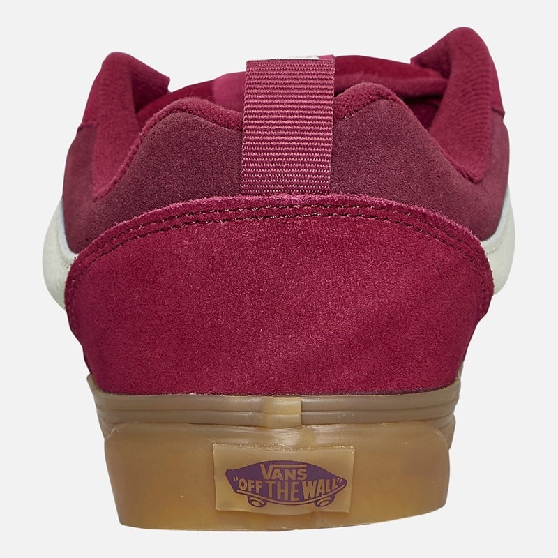 Vans Heren Knu Skool Sneakers Donker Rood/Gum - Afbeelding 3