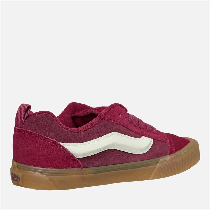 Vans Heren Knu Skool Sneakers Donker Rood/Gum - Afbeelding 5