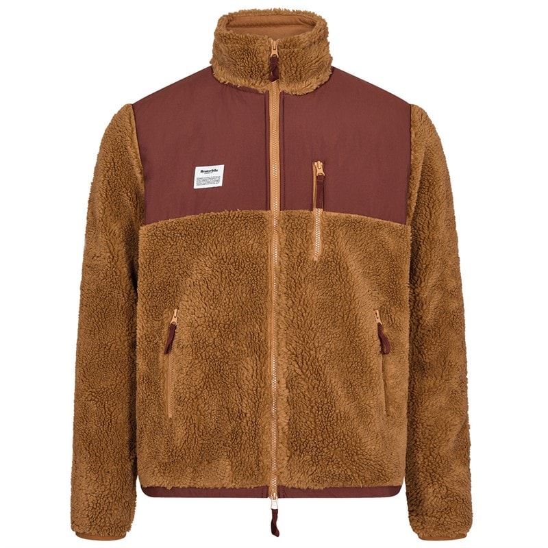 Resteröds Fleece met paneel en ritssluiting Bruin heren