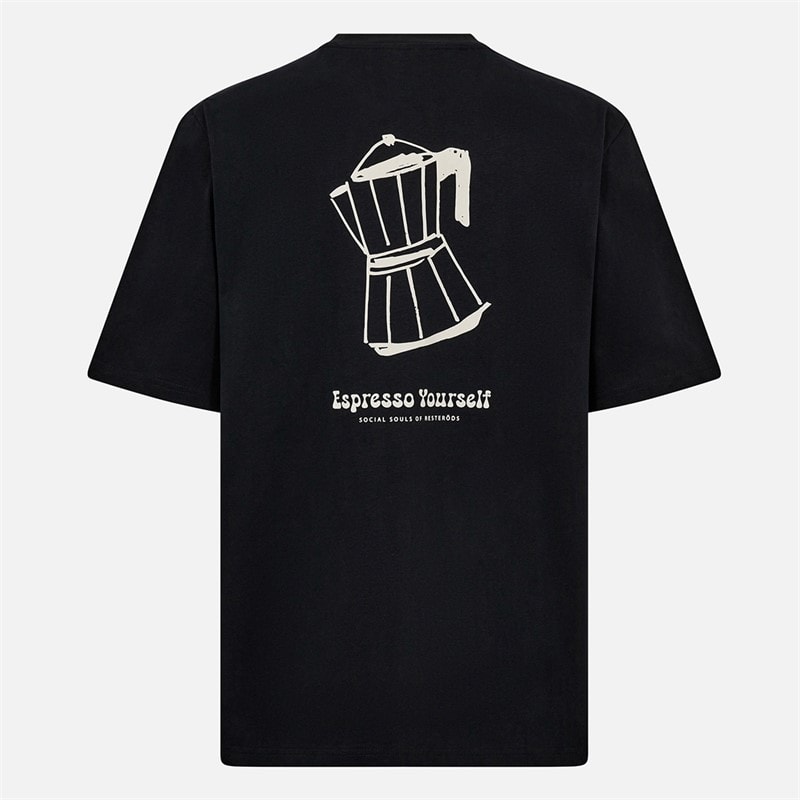 Resteröds Heren Tas Print T-shirt Zwart - Afbeelding 2