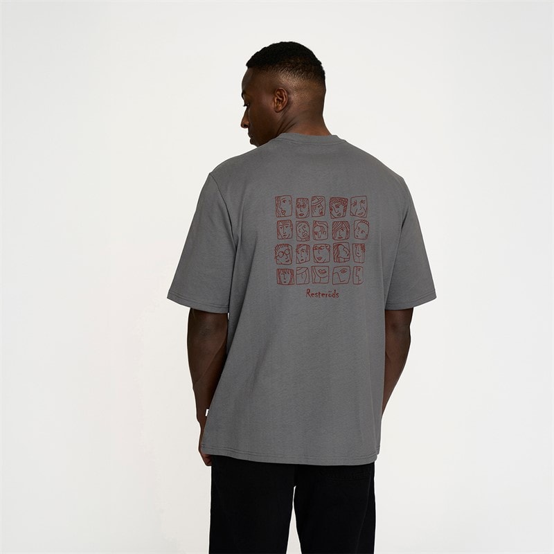 Resteröds Heren T-shirt met print Grijs