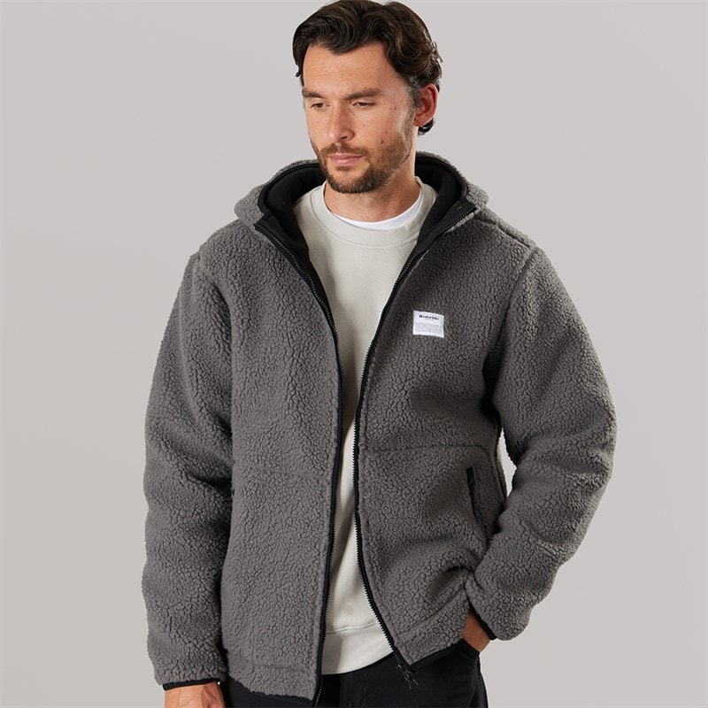 Resteröds Veste à Capuche en Polaire Homme Gris - Image 1