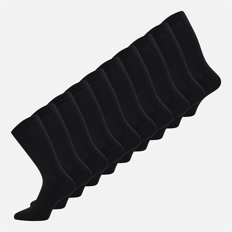 Resteröds Herren Zehner Pack Socken Schwarz