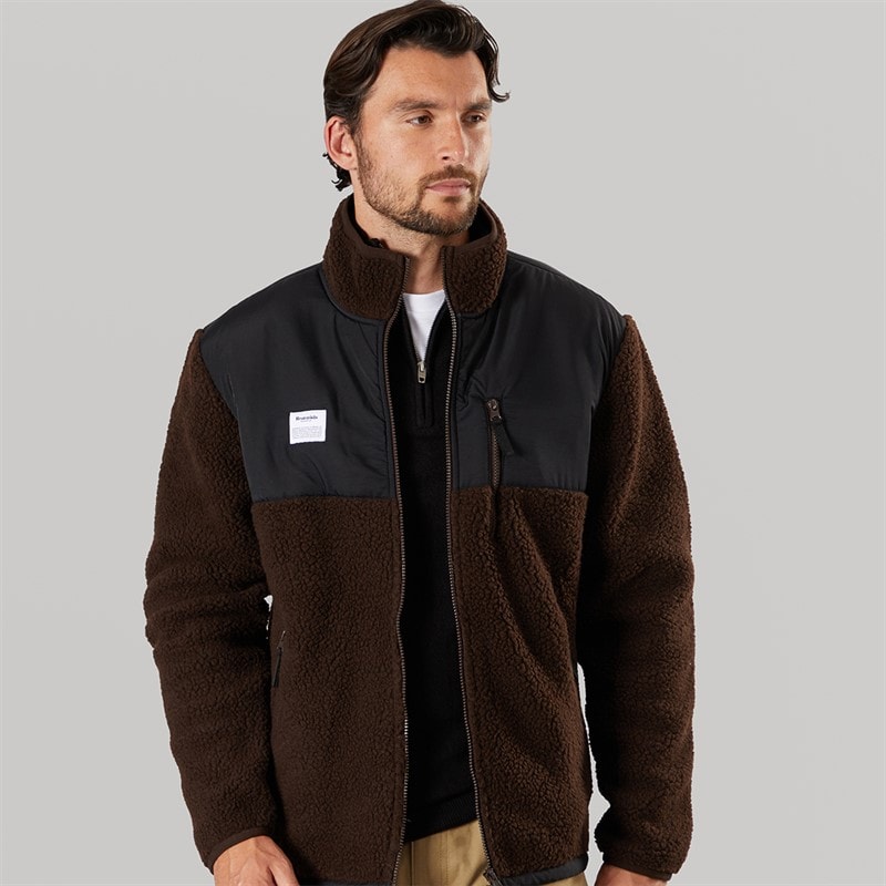 Resteröds Polaire zippée à panneaux Homme Brun - Image 1