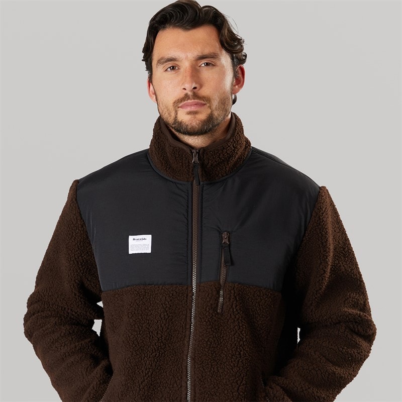 Resteröds Polaire zippée à panneaux Homme Brun - Image 3