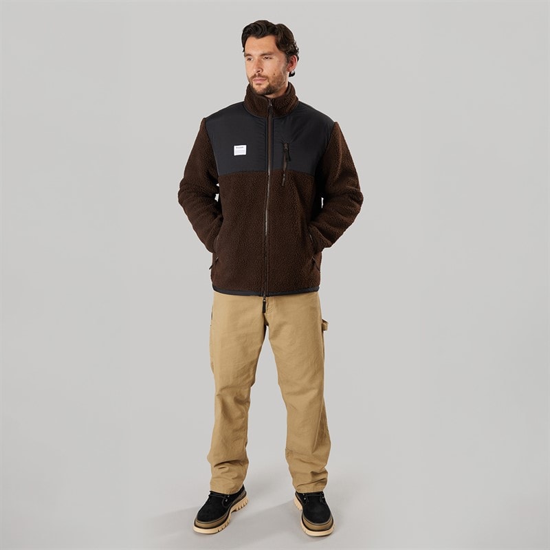 Resteröds Polaire zippée à panneaux Homme Brun - Image 4