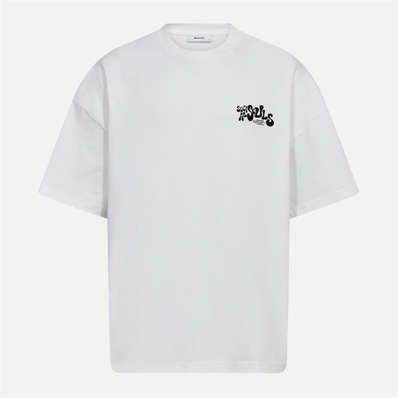 Resteröds Herren Tas Brust Druck T Shirt Weiß