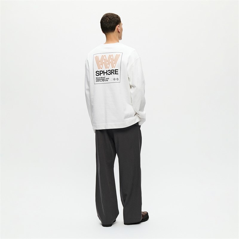 Wood Wood Heren Ryan Sweatshirt Bright White - Afbeelding 3