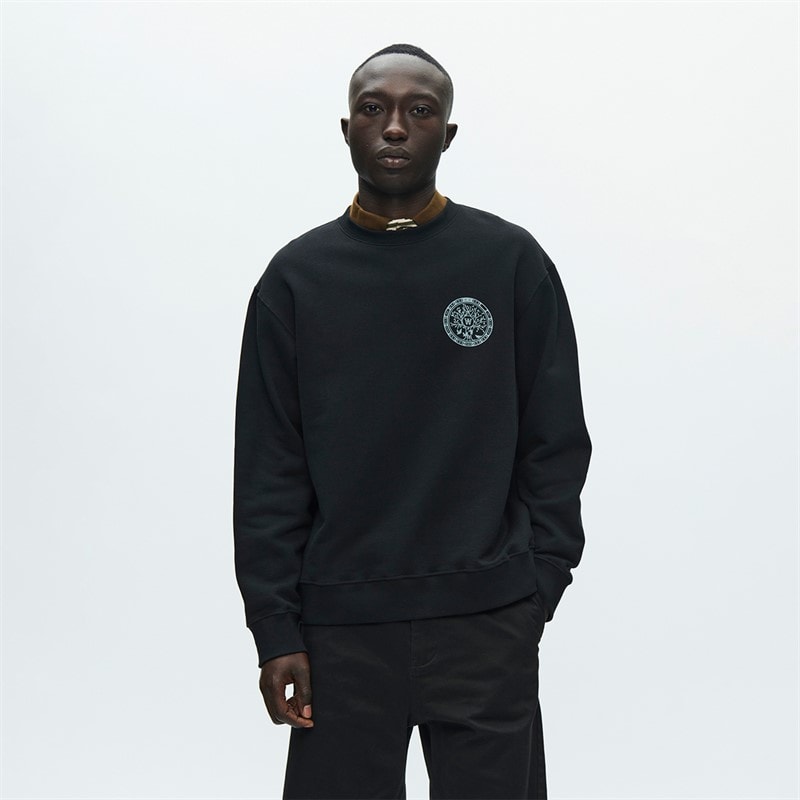 Wood Wood Heren James Sweatshirt Zwart - Afbeelding 1