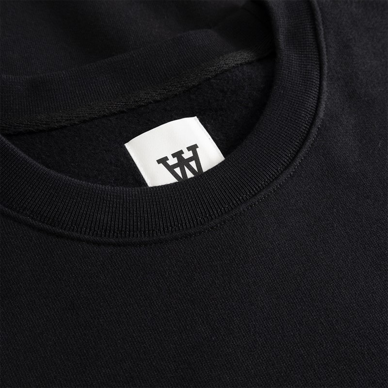 Wood Wood Heren James Sweatshirt Zwart - Afbeelding 5