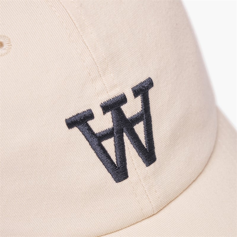 Wood Wood Herren Eli gestickte Kappe Off Weiß Off-White - Bild 2