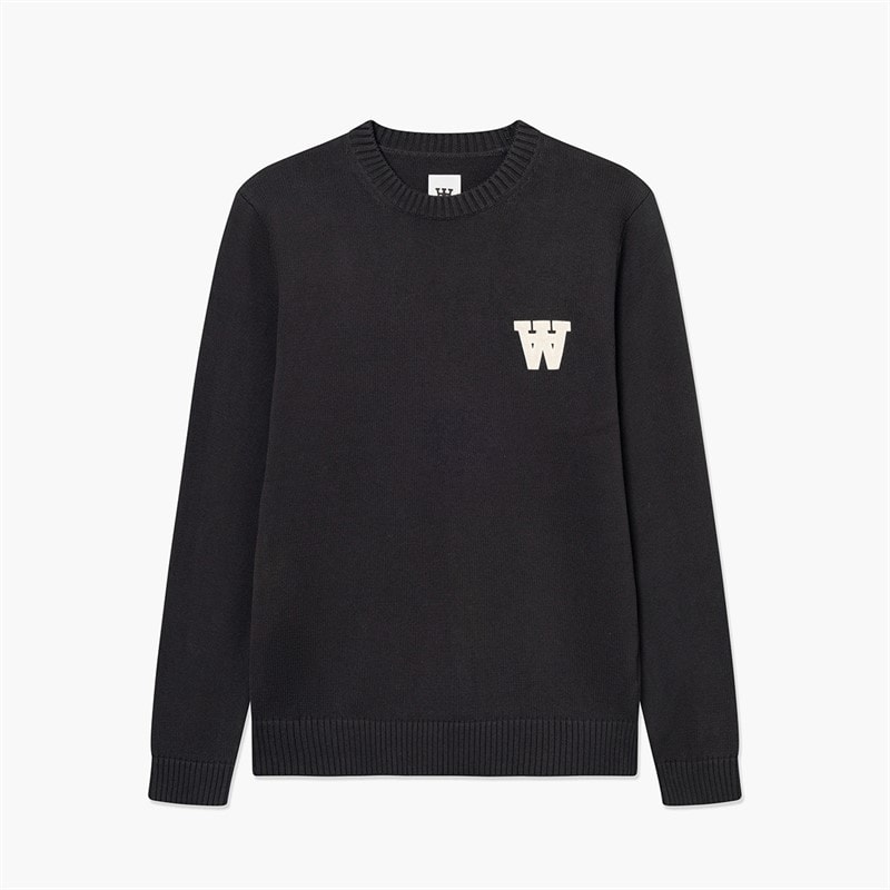 Wood Wood Tay dziergany sweter dla niego kolor Pirate Black – zdjęcie  3