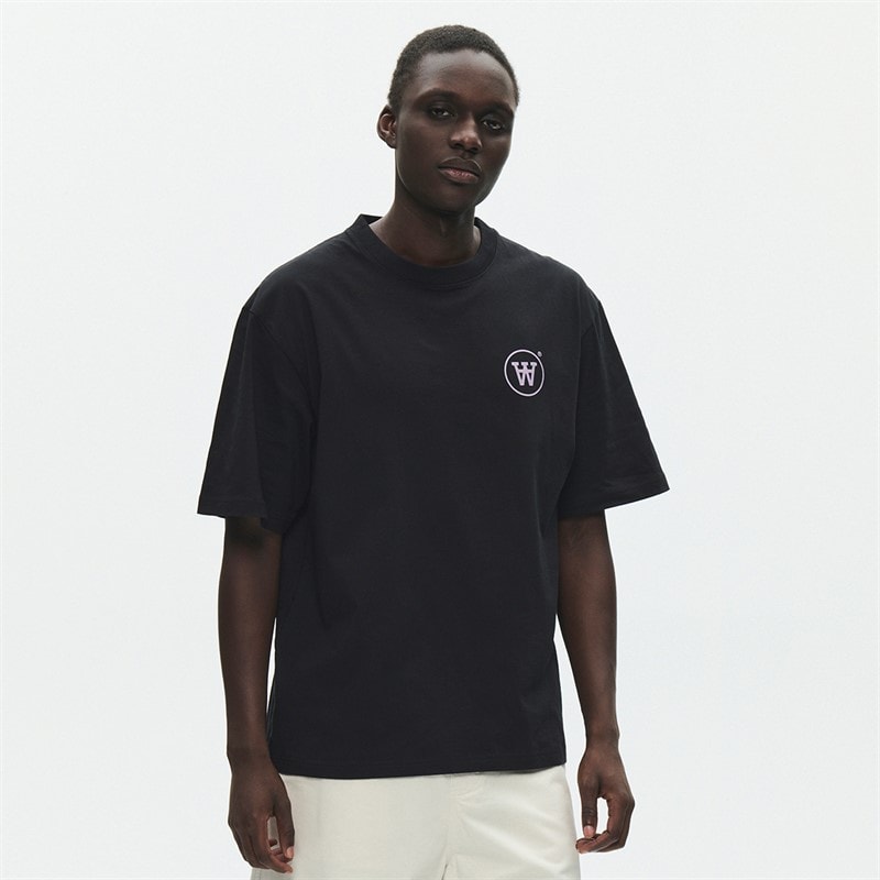 Wood Wood Herren Liam T Shirt Schwarz