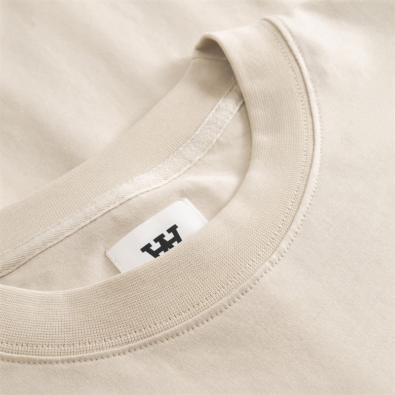 Wood Wood Heren Liam Lange Mouw T-shirt Silver Birch - Afbeelding 2