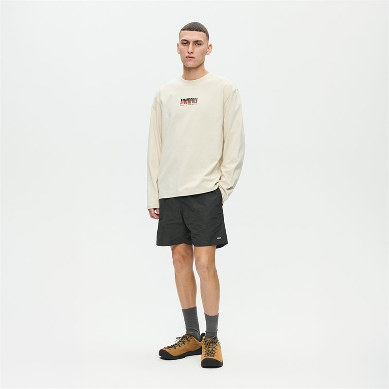 Wood Wood Heren Liam Lange Mouw T-shirt Silver Birch - Afbeelding 4