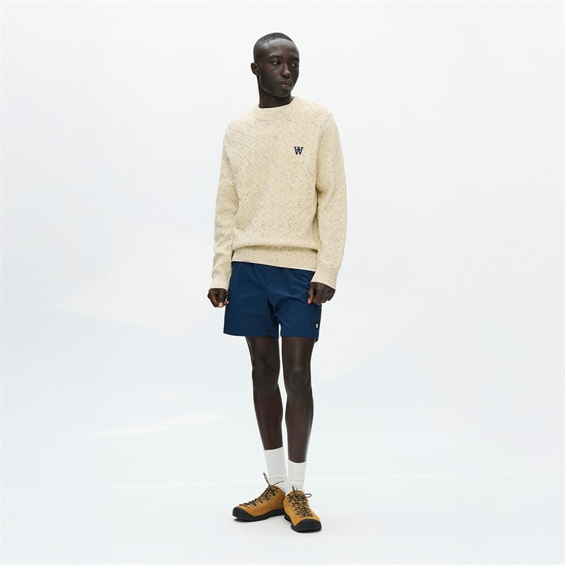 Wood Wood Herren Lamin Gestrickter Pullover Mondenlicht - Bild 2