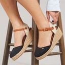 Wrangler Dames Bela Enkelband Sleehak Sandalen Zwart