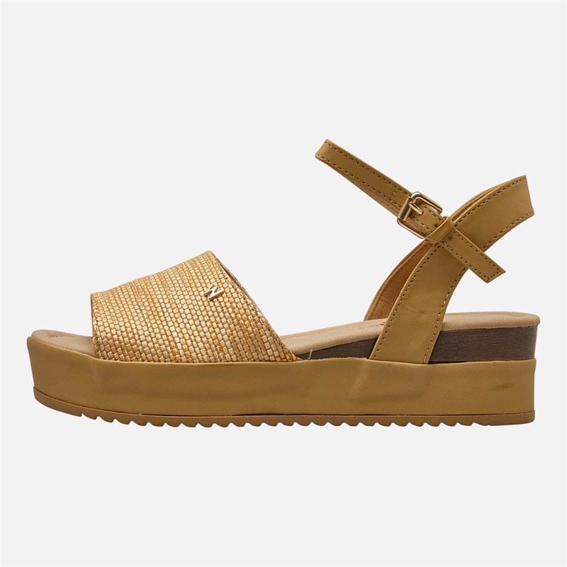 Wrangler Norma Chunky Anle Strap Sandały dla niej kolor Warm Sand – zdjęcie  2