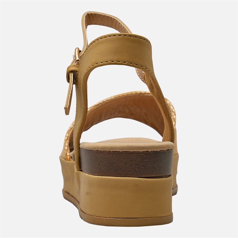 Wrangler Norma Chunky Anle Strap Sandały dla niej kolor Warm Sand – zdjęcie  4