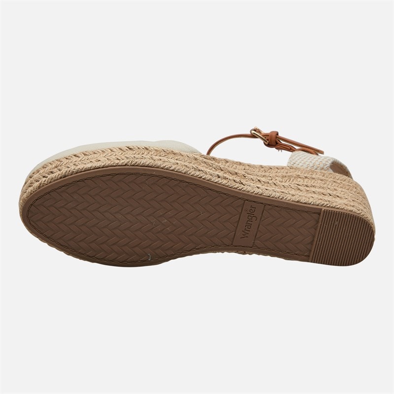 Wrangler Dames Bella Enkelband Sandaaltjes Sleehak Birch - Afbeelding 3