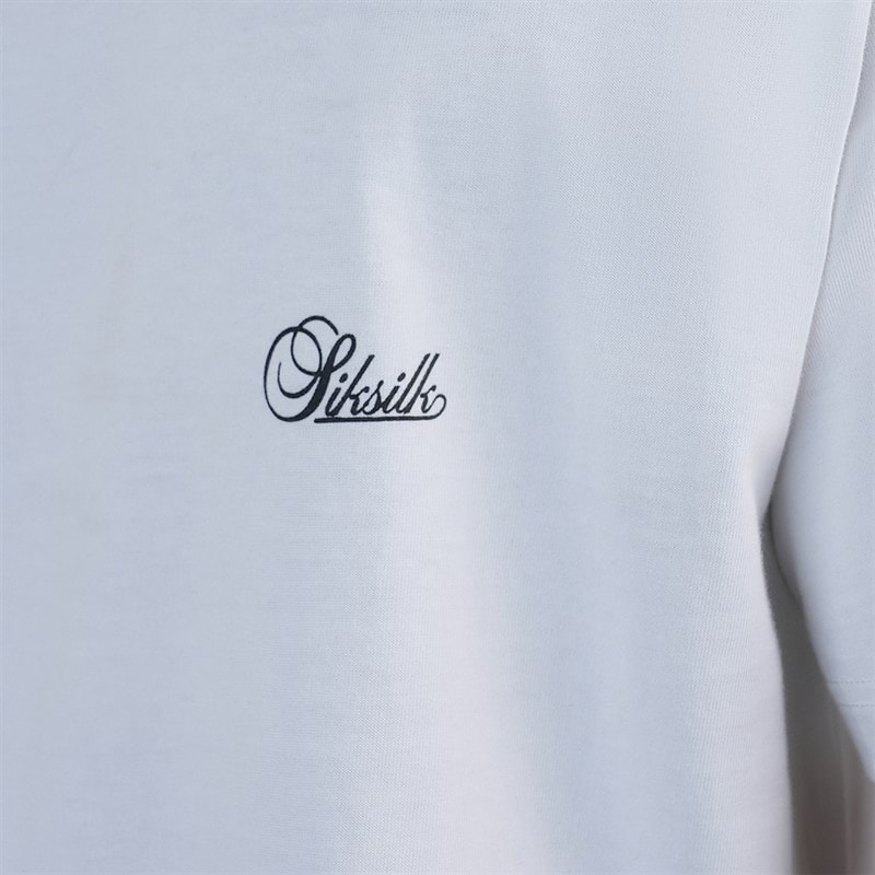 SikSilk Heren Oversized T-shirt Wit - Afbeelding 2
