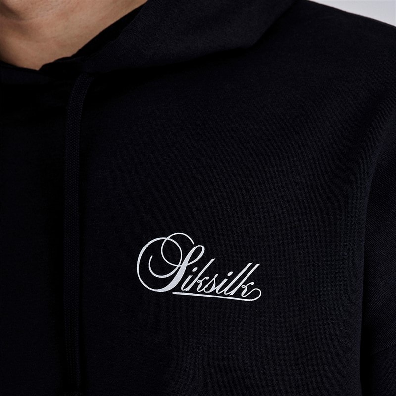 SikSilk Heren Essentiële Hoodie Zwart - Afbeelding 2