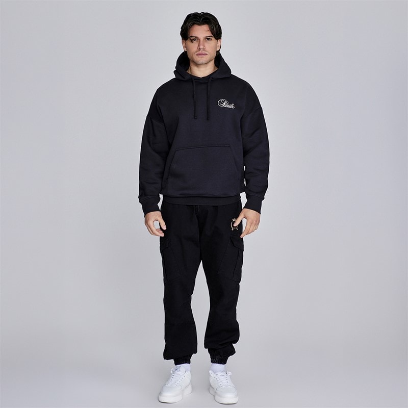 SikSilk Heren Essentiële Hoodie Zwart - Afbeelding 3