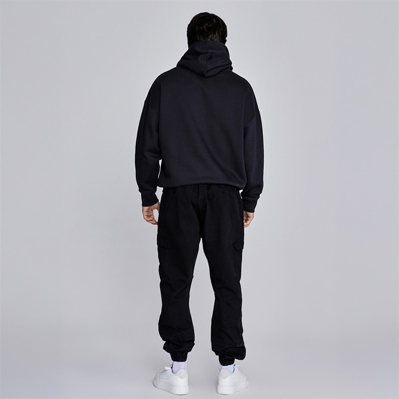 SikSilk Heren Essentiële Hoodie Zwart - Afbeelding 5