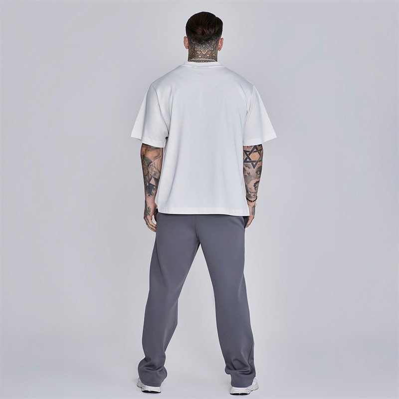 SikSilk Spodnie dresowe poliestrowe dla niego kolor Dark Grey – zdjęcie  5