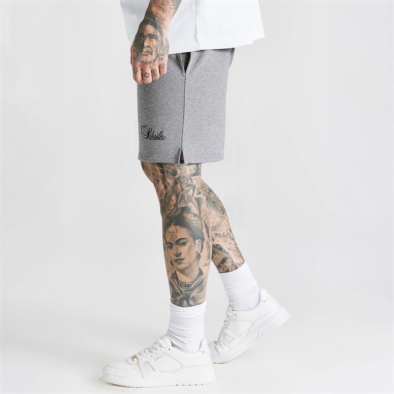 SikSilk Shorts Essentiels Homme Grey Marl - Image 2