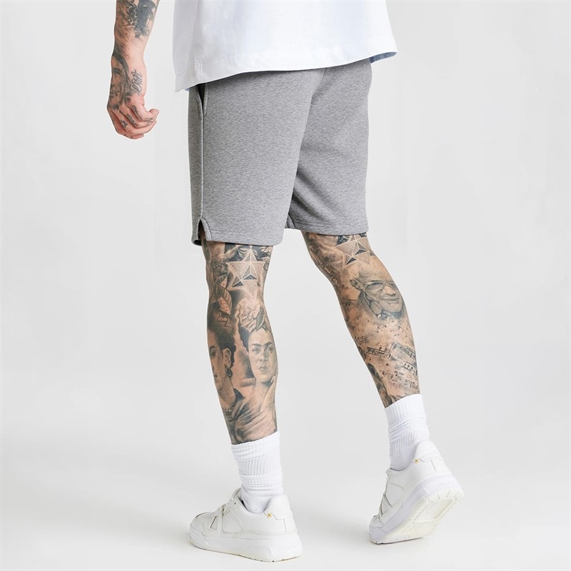 SikSilk Shorts Essentiels Homme Grey Marl - Image 3