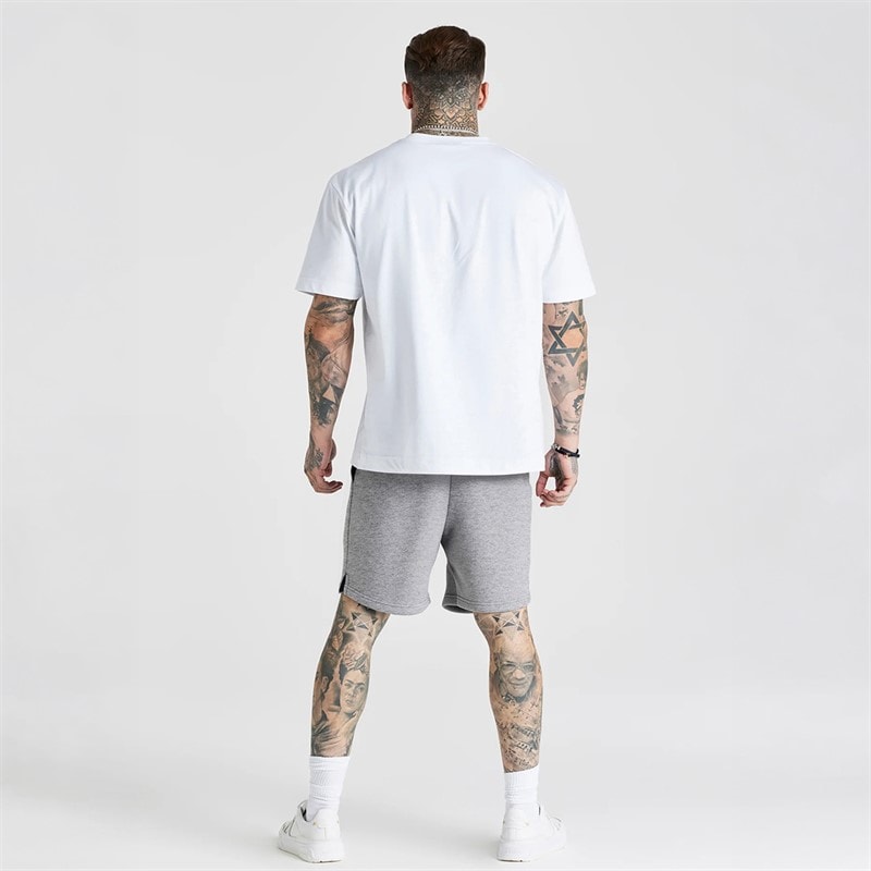 SikSilk Shorts Essentiels Homme Grey Marl - Image 5