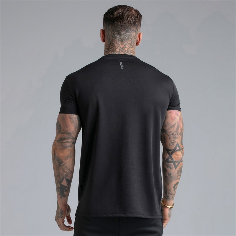 SikSilk Heren Set van 2 Muscle Fit T-shirts Zwart - Afbeelding 2