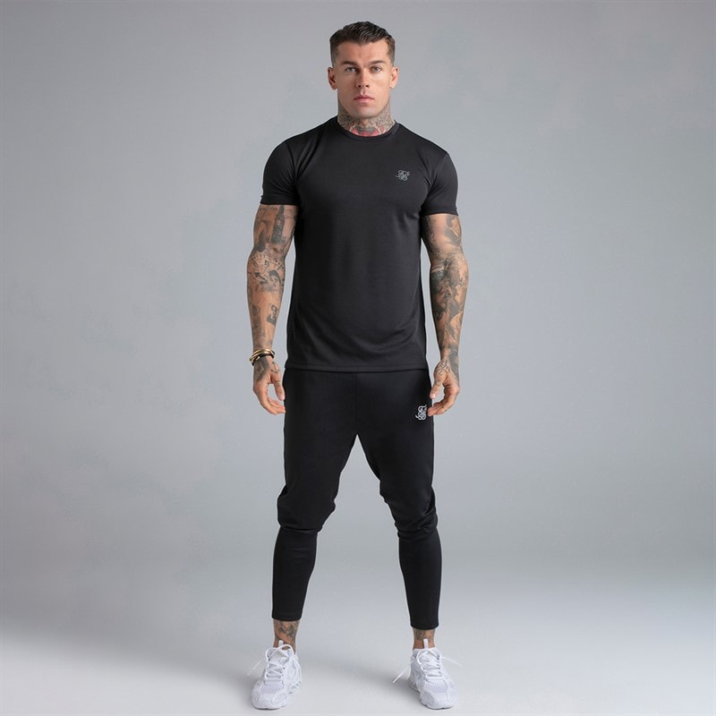 SikSilk Heren Set van 2 Muscle Fit T-shirts Zwart - Afbeelding 4